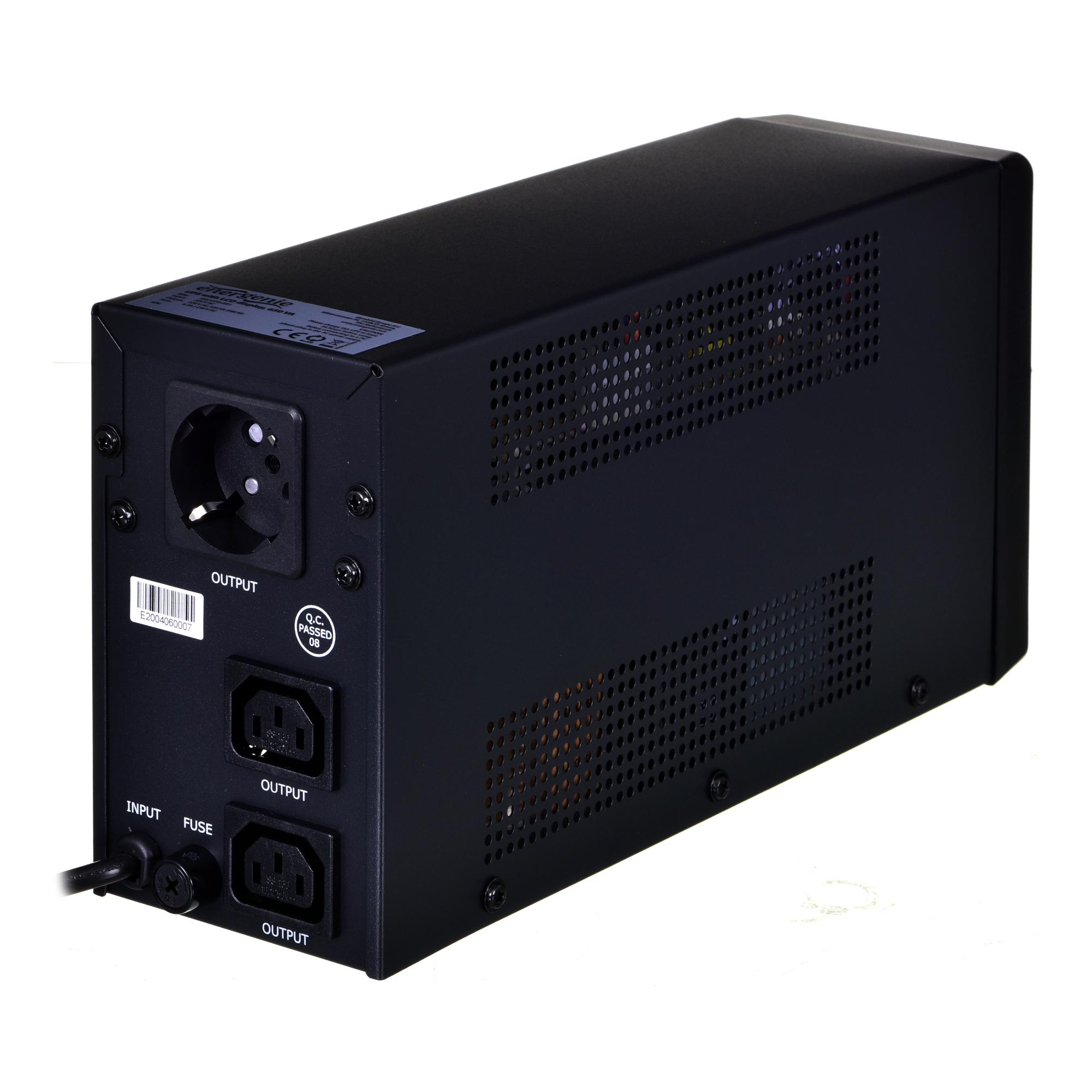EnerGenie UPS su LCD ekranu, Juodas 650 VA, 390 W, 220 V