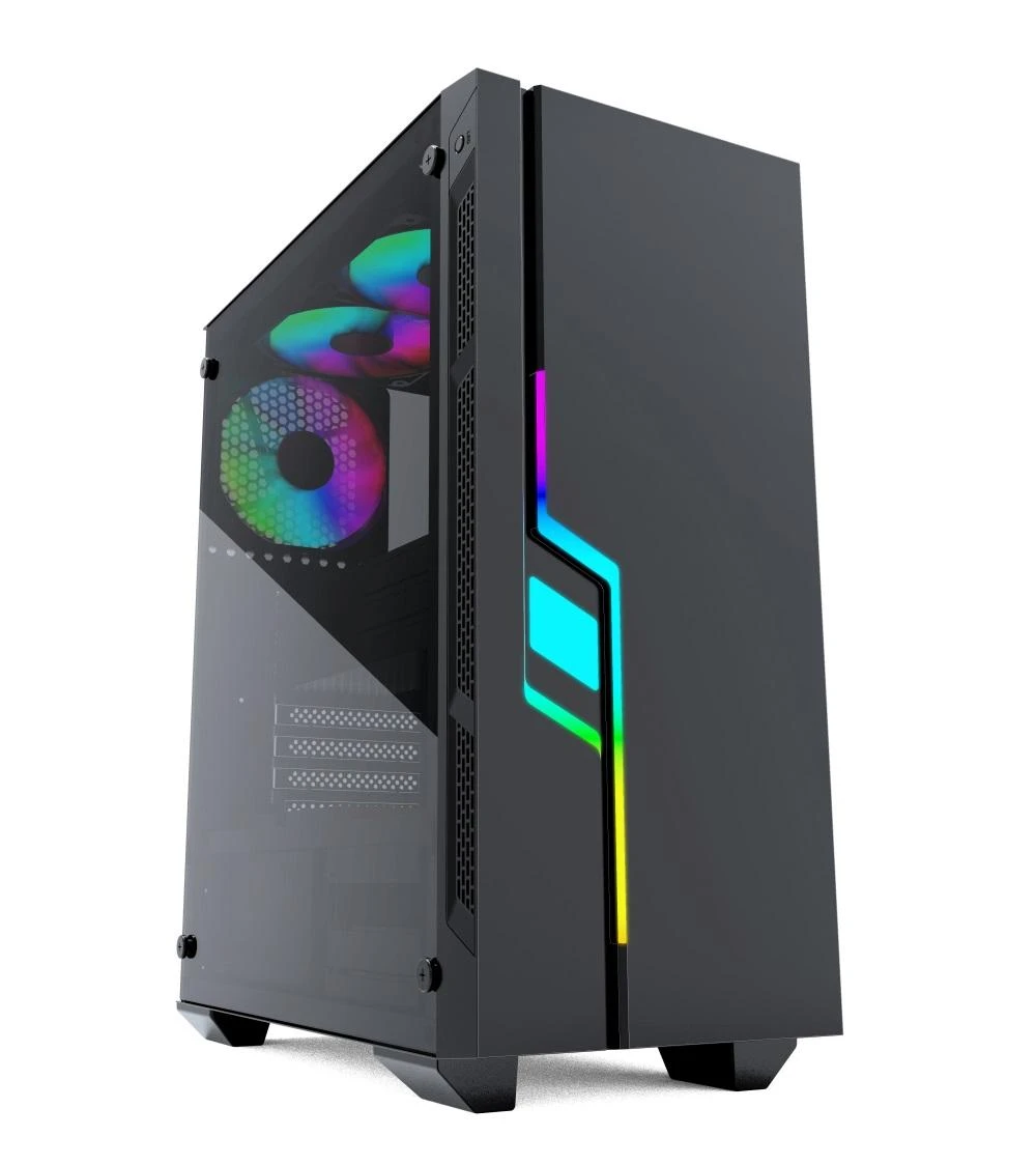 GEMBIRD kompiuterio dėklas Fornax 2000 - RGB LED STRIP RGB REAR FAN su spalvų reguliavimu