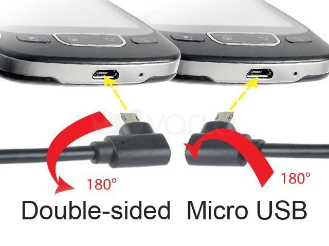 GEMBIRD CCB-USB2-AMmDM90-6 Gembird dvipusis kampinis Micro-USB kabelis, 1,8 m, lizdinė pakuotė