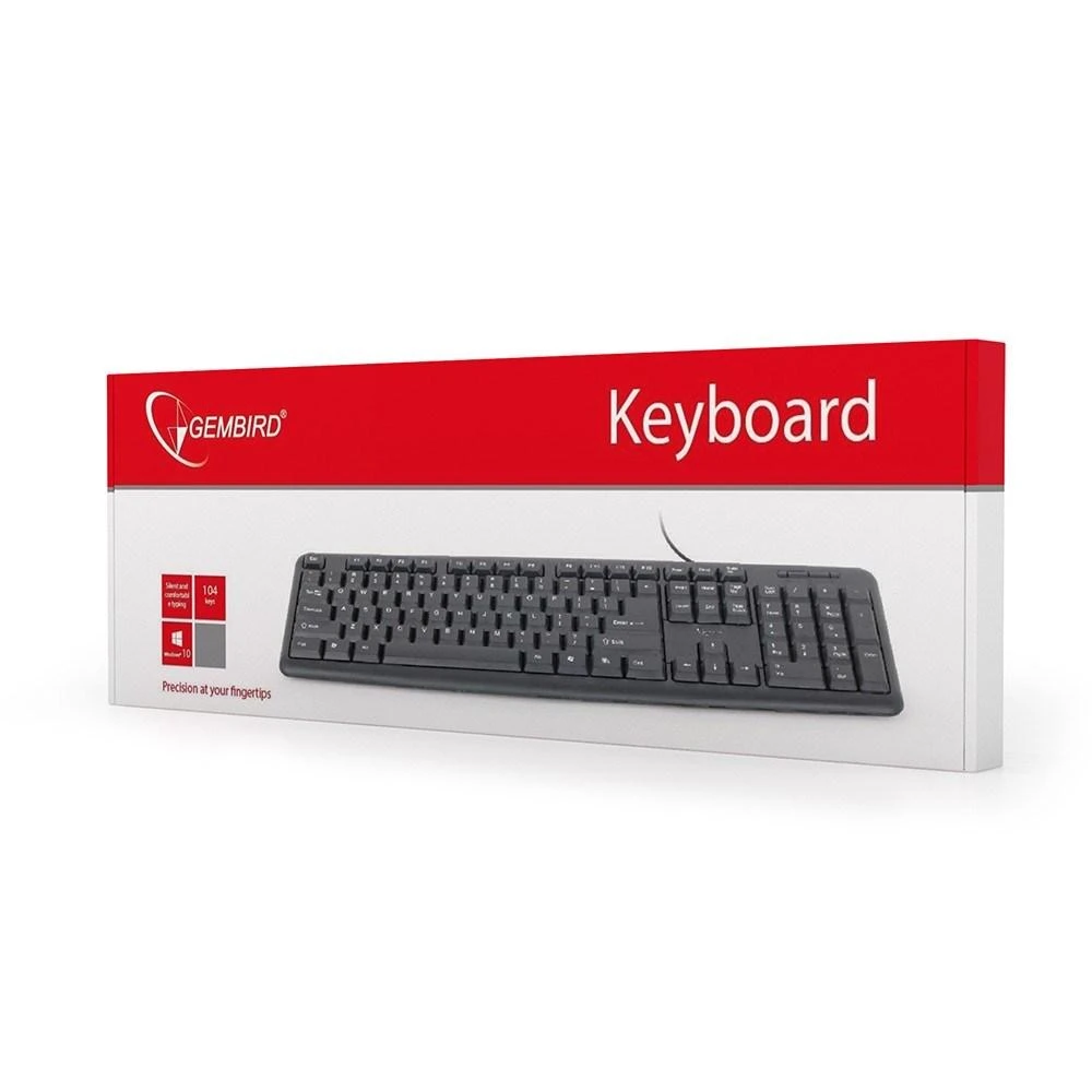 Klaviatūra Gembird KB-U-103-RU EN/RU