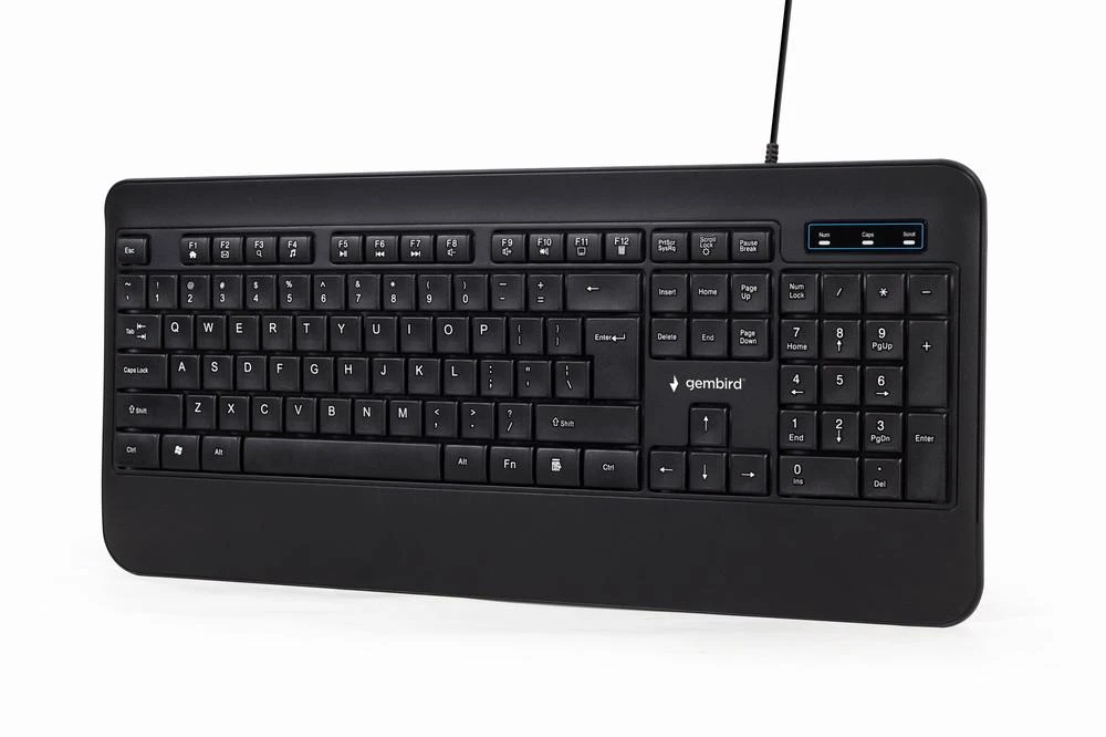 GEMBIRD KB-UML-03 Slim Rainbow apšvietimas multimedija klaviatūra juodas US išdėstymas
