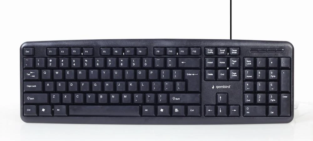 Gembird | 4-in-1 Multimedia office set | KBS-UO4-01 | Klaviatūra, Pelė, Pad and Ausinės Set | su laidu | su pele | US | Juodas