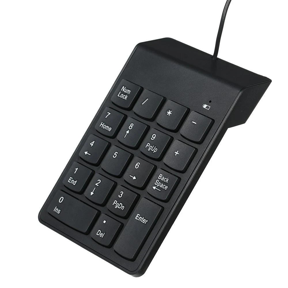 Klaviatūra GEMBIRD KPD-U-03 USB numeric keypad juodas slim 18 keys