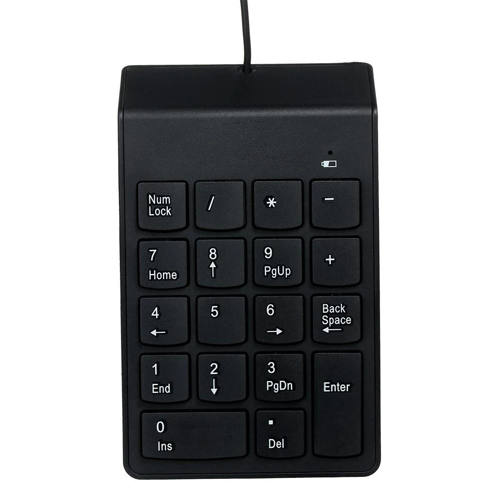 Klaviatūra GEMBIRD KPD-U-03 USB numeric keypad juodas slim 18 keys
