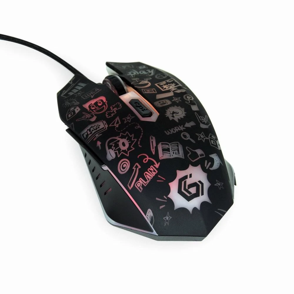 GEMBIRD MUS-6B-GRAFIX-01 6-button optical LED pelė juodas