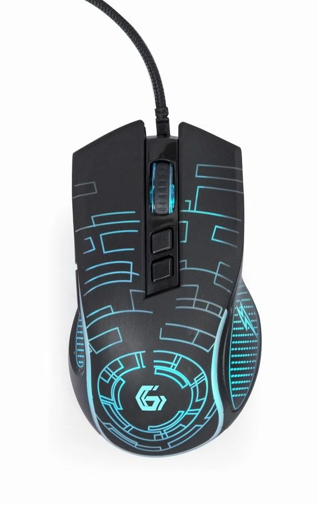 Gembird USB LED Pelė žaidimams MUS-6B-GRAFIX-01 Juodas