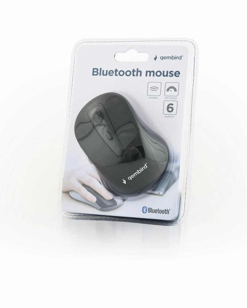 Gembird | MUSWB2 | Optinė Bluetooth pelė | 6 button | Juodas, Pilkas