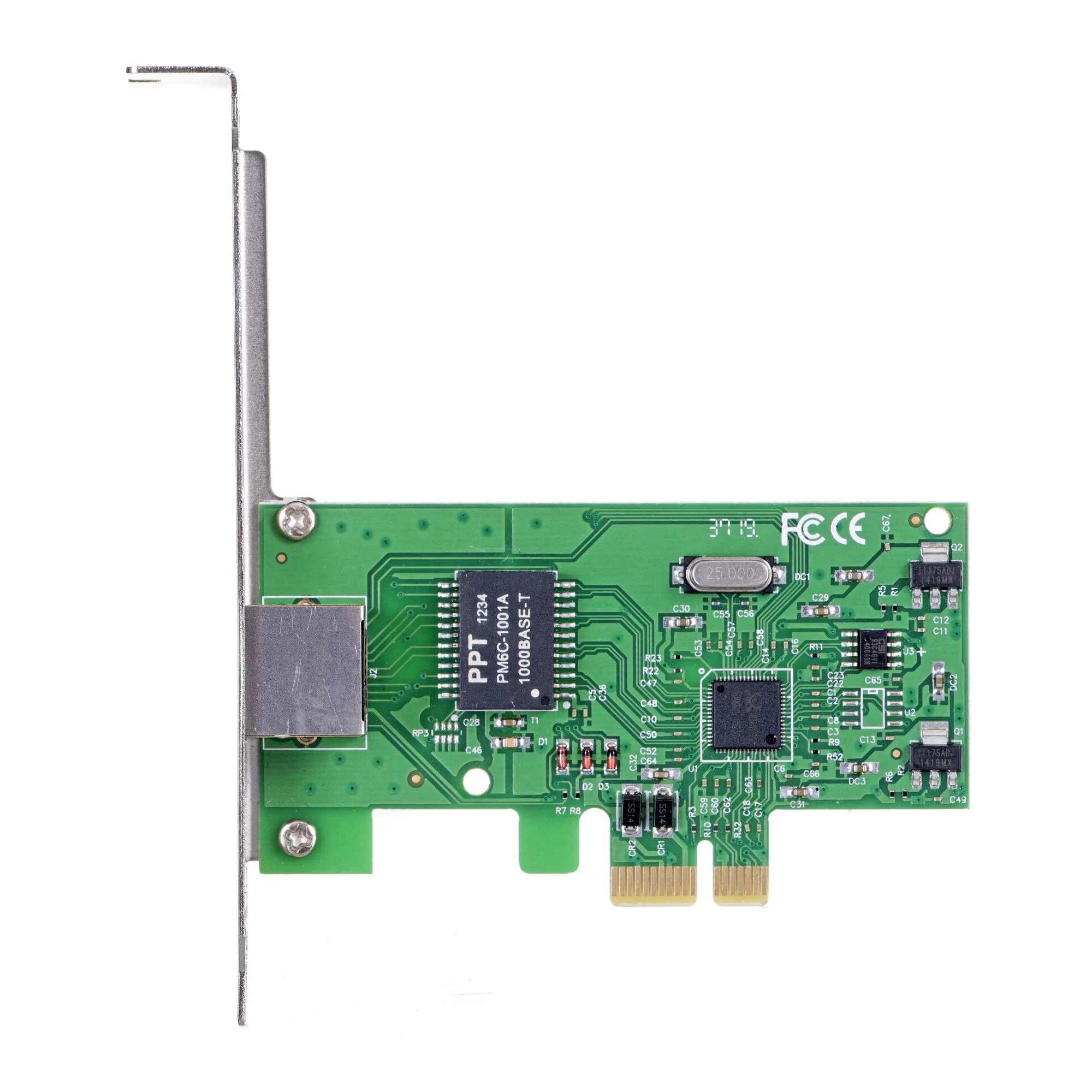 GEMBIRD NIC-GX1 Gembird 1-GIGABIT PCI-Express Fast Ethernet kortelė, Realtek mikroschemų rinkinys