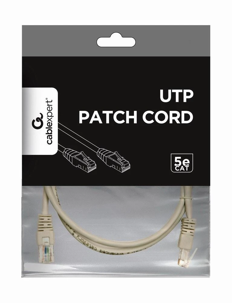 GEMBIRD CAT5e UTP patch laidas pilkas 1m