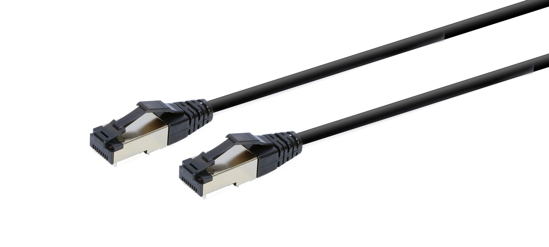 GEMBIRD PP8-LSZHCU-BK-1.5M S/FTP Kat. 8 LSZH patch laidas juodas 1,5m