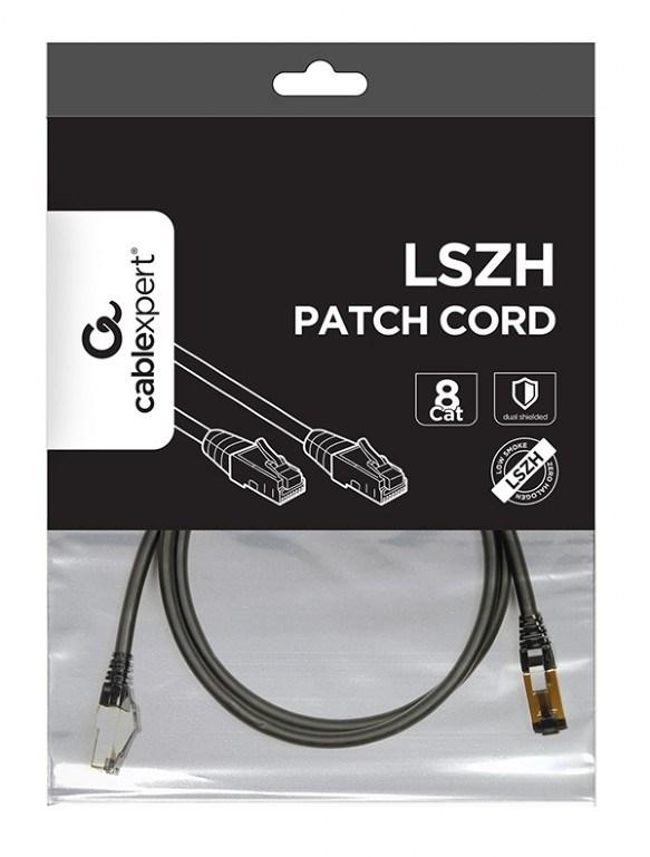 GEMBIRD PP8-LSZHCU-BK-1M S/FTP Kat. 8 LSZH pataisos laidas judas 1m