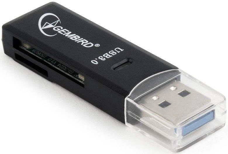 GEMBIRD UHB-CR3-01 Gembird kompaktiškas USB 3.0 SD/MicroSD kortelių skaitytuvas, lizdinė plokštelė
