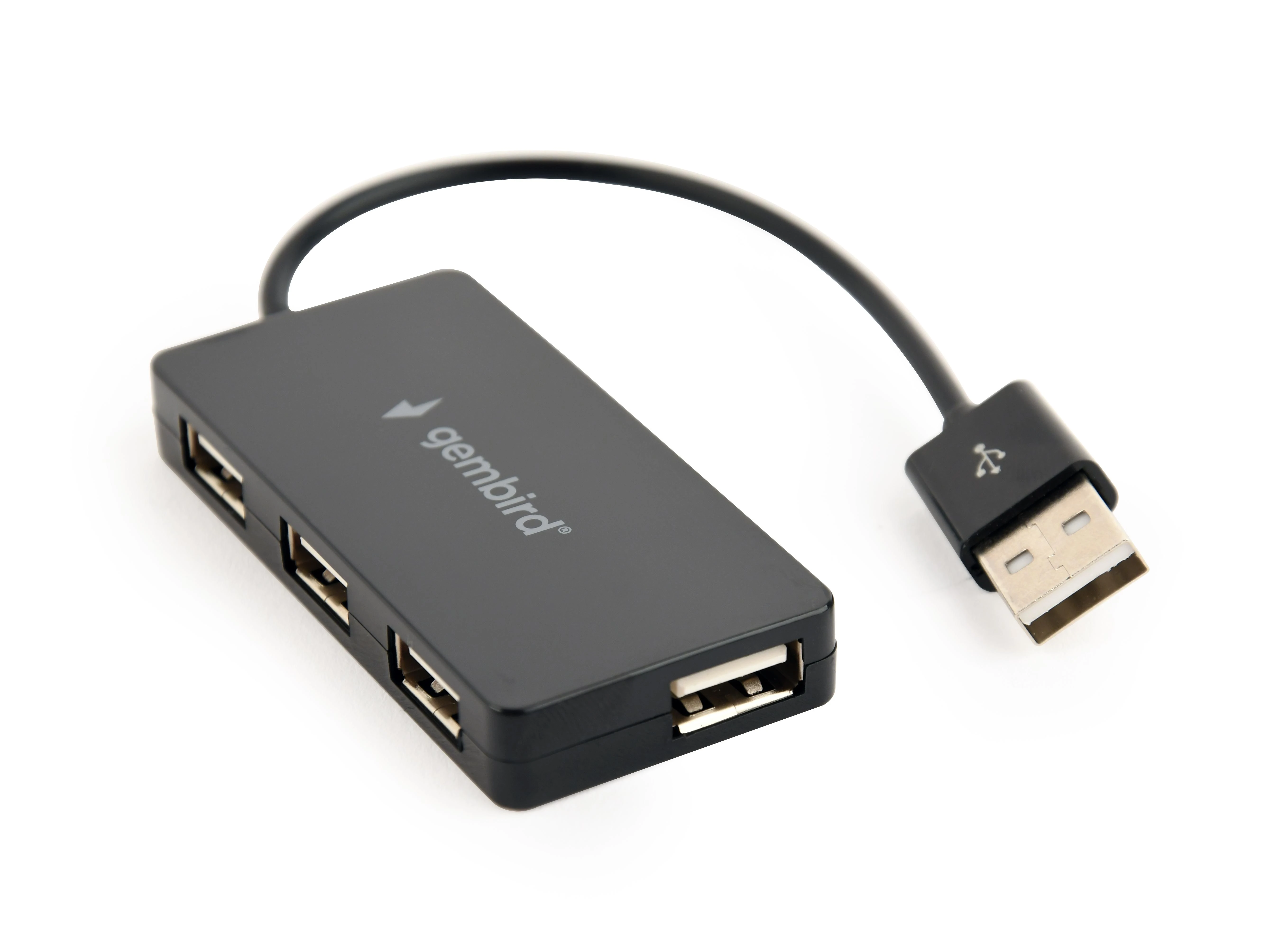 GEMBIRD USB 2.0 4 prievadų šakotuvas juodas