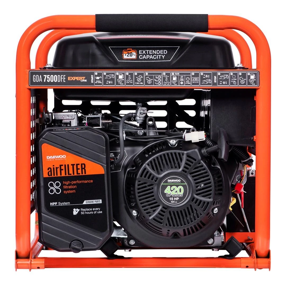Daewoo benzinins/dujinis generatorius GDA 7500DFE 6kW el. starteris