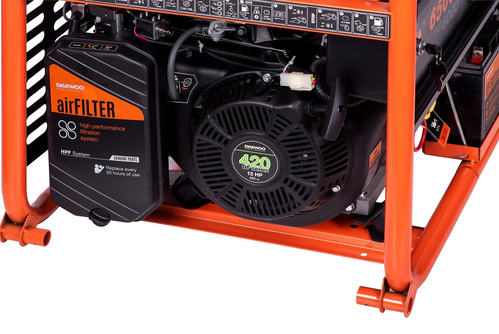 Daewoo benzinins/dujinis generatorius GDA 7500DFE 6kW el. starteris