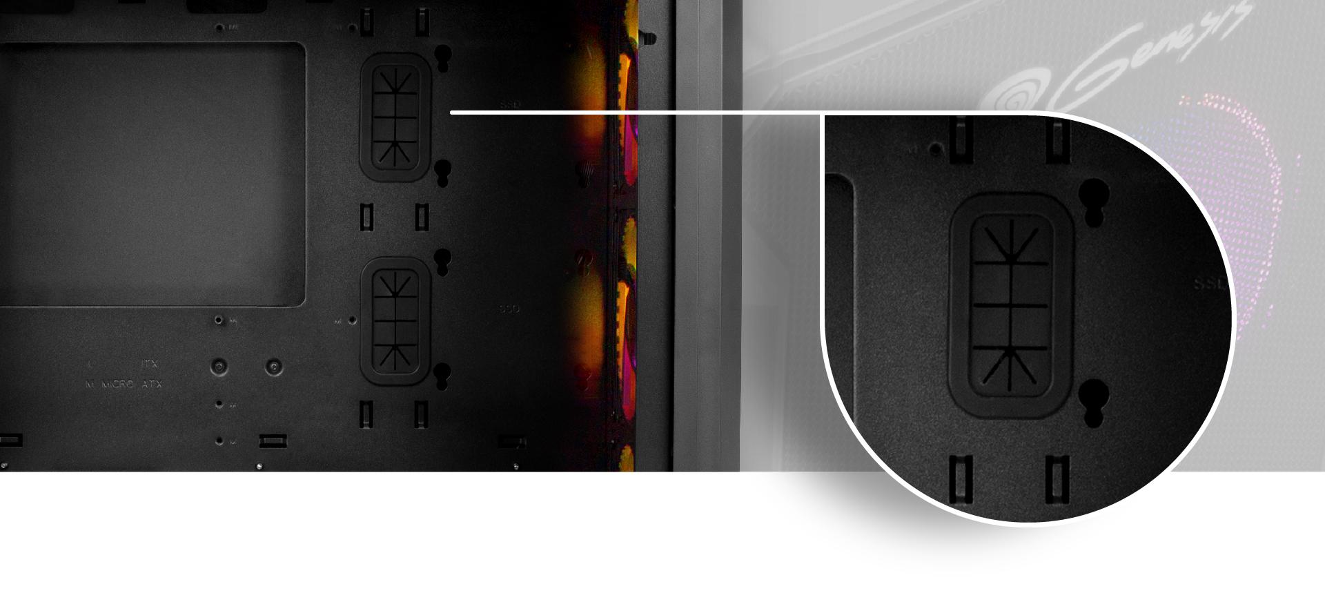 GENESIS IRID 503 ARGB Pc case, Micro tower, 2xUSB 2.0, 2x Jack, 1xUSB 3.0, Juodas | Genesis | IRID 503 ARGB | Juodas | ATX