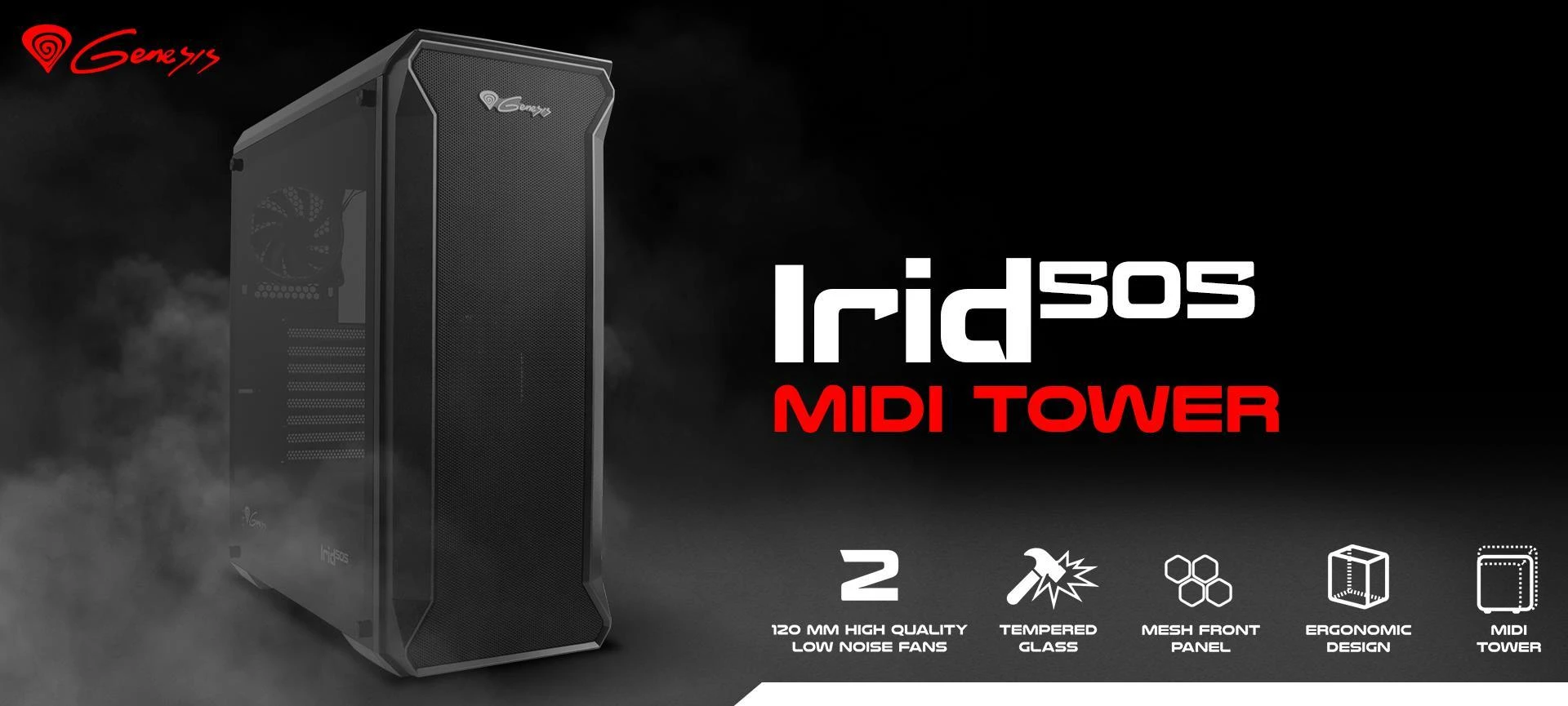Natec GENESIS CASE IRID 505 MIDI BOKŠTAS