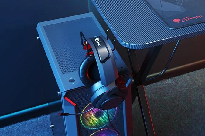 Žaidimų stalas Genesis Holm 300 RGB, Juodos spalvos