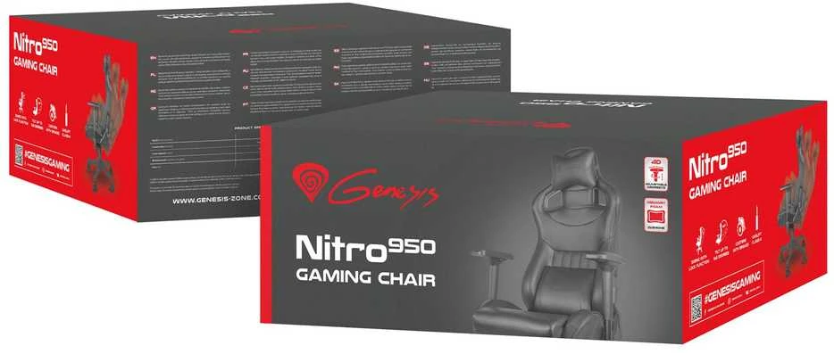 Žaidimų kėdė Genesis Nitro 950 Gaming Chair, Juoda