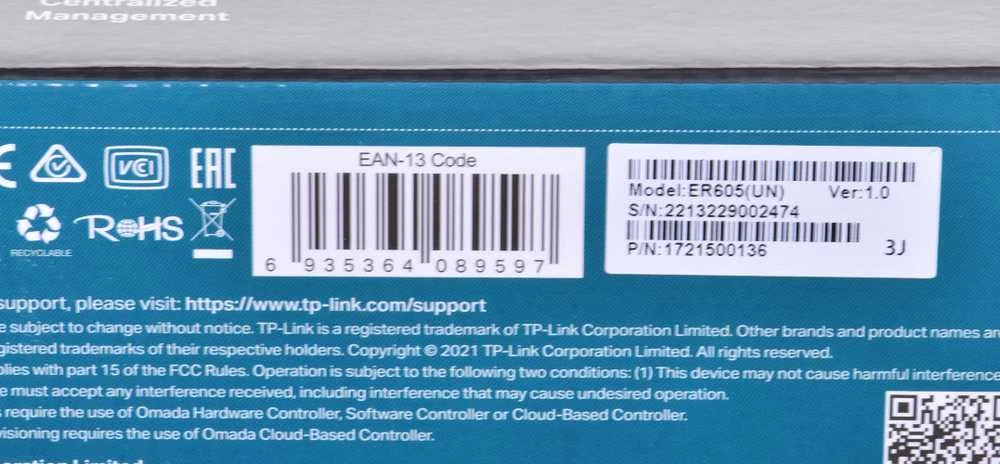 Šakotuvas TP-LINK | „SafeStream Multi-WAN VPN“ maršrutizatorius | TL-ER605 | 802.1q | 10/100/1000 Mbit/s | Ethernet LAN (RJ-45) jungtys 1 fiksuotas gigabito LAN prievadas | Tinklo ryšio palaikymas: Ne | MU-MiMO: Ne | Nėra mobiliojo plačiajuosčio ryšio