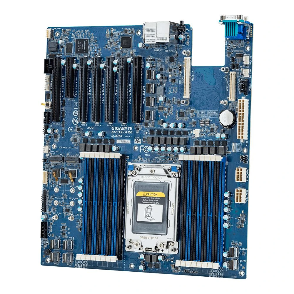 „Gigabyte“ pagrindinė plokštė MZ32-AR0, vieno lizdo SP3