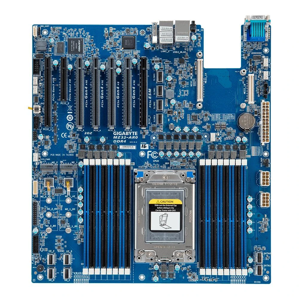 „Gigabyte“ pagrindinė plokštė MZ32-AR0, vieno lizdo SP3