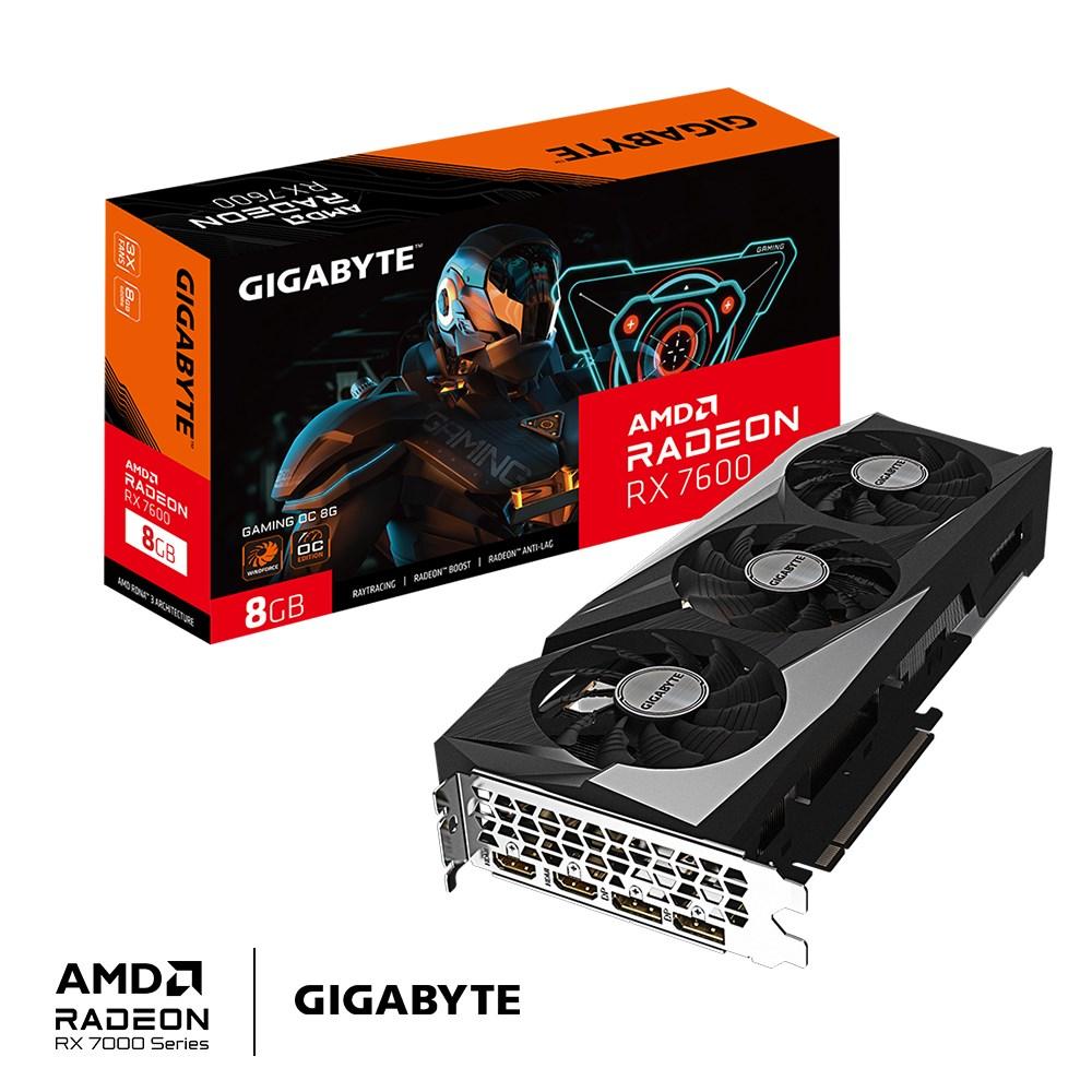 Vaizdo plokštė GIGABYTE Radeon RX7600 GAMING OC 8GB GDDR6 2xHDMI 2xDP