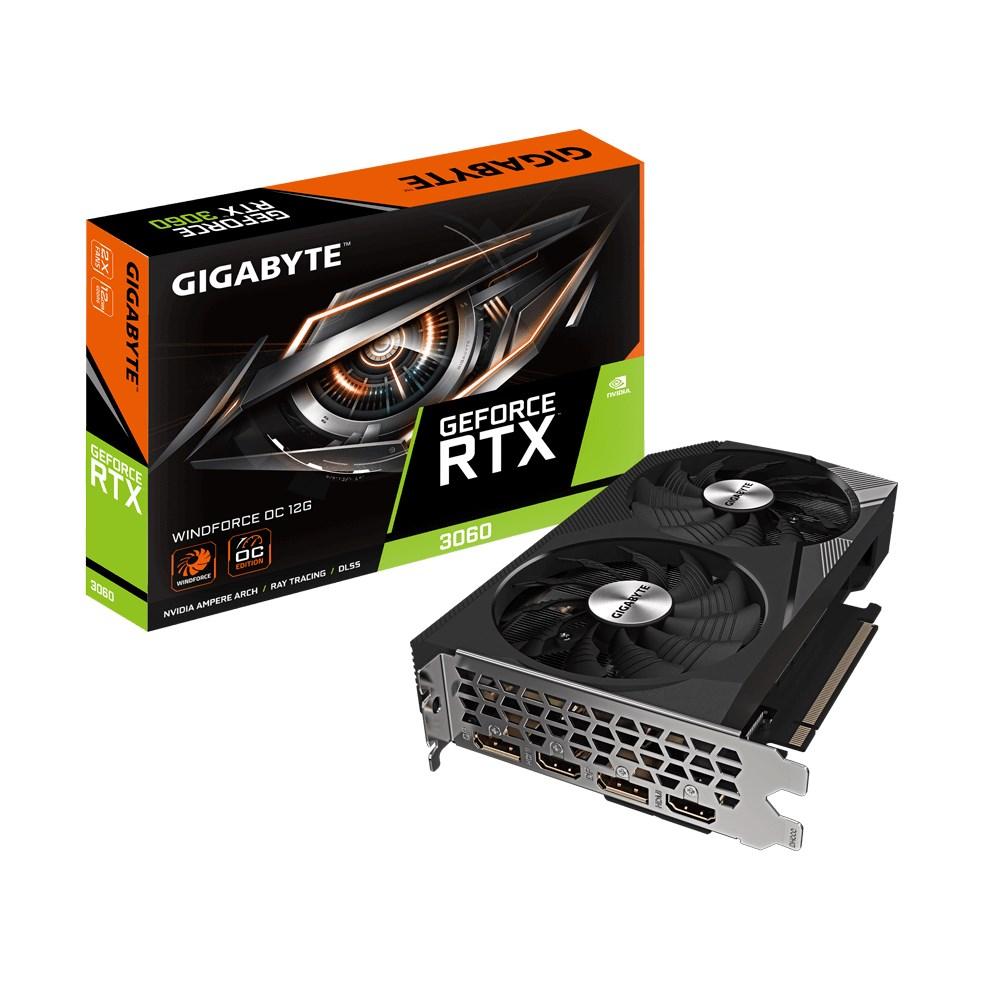Vaizdo plokštė GIGABYTE GeForce RTX 3060 WINDFORCE OC 12G 2xDP 2xHDMI