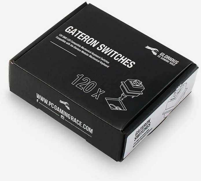 Glorious Gateron Black Switches klavišai klaviatūrai (120 vnt)