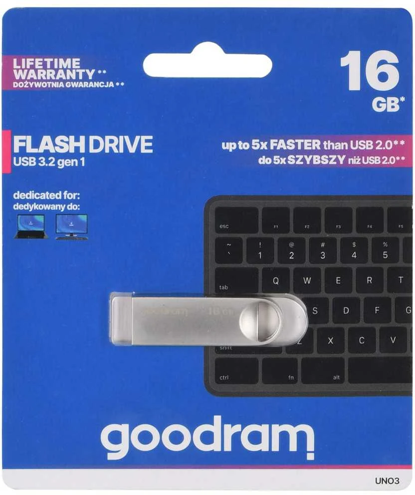 Blow PENDRIVE 16GB GOODRAM UNO3 USB3.2