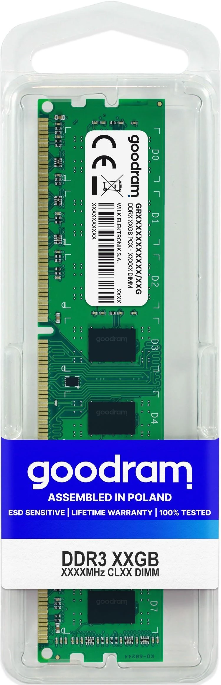 GOODRAM DDR3 DIMM 8GB 1600MHz CL11 1.35V