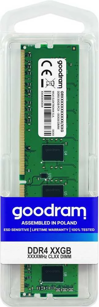 Goodram GR3200D464L22/16G atminties modulis 16 GB 1 x 16 GB DDR4 288 kontaktų DIMM