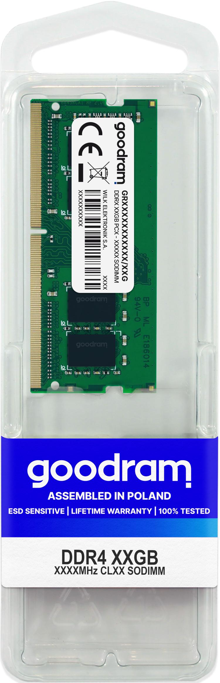 GOODRAM 16GB DDR4 3200MHz SODIMM CL22 2048x8