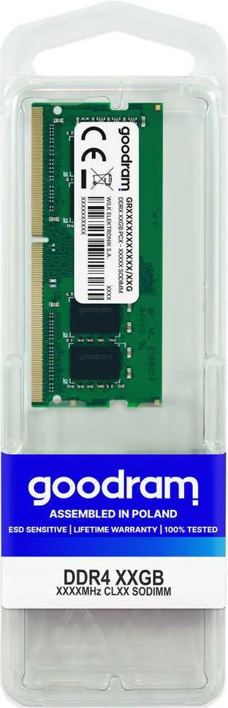 Goodram GR3200S464L22S/8G atminties modulis 8 GB 1 x 8 GB DDR4 3200 MHz