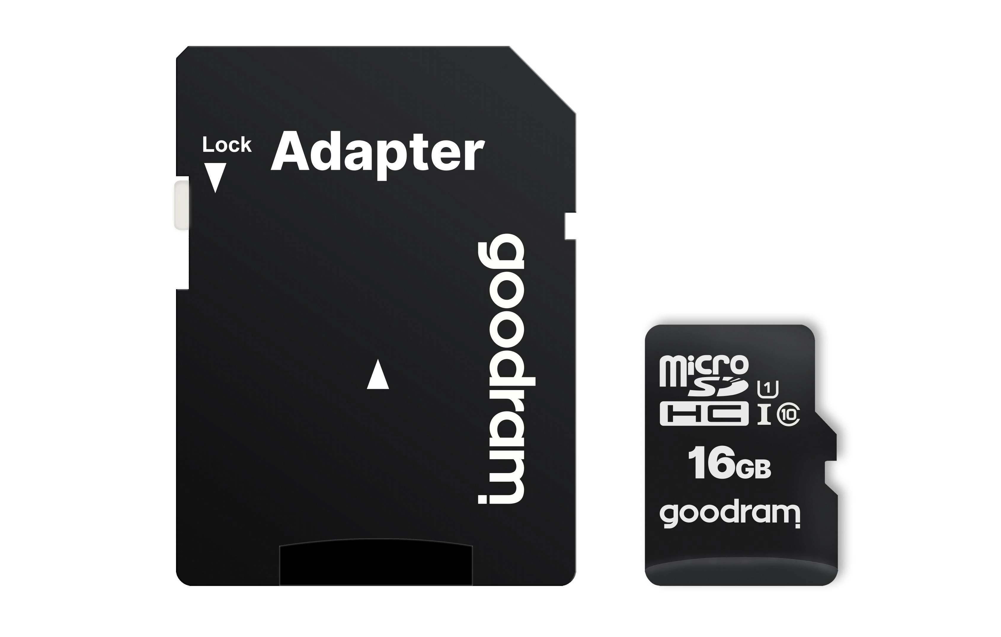 Swirl® GoodRam Atminties kortelė MICRO CARD cl 10 UHS I, 16GB + adapteris