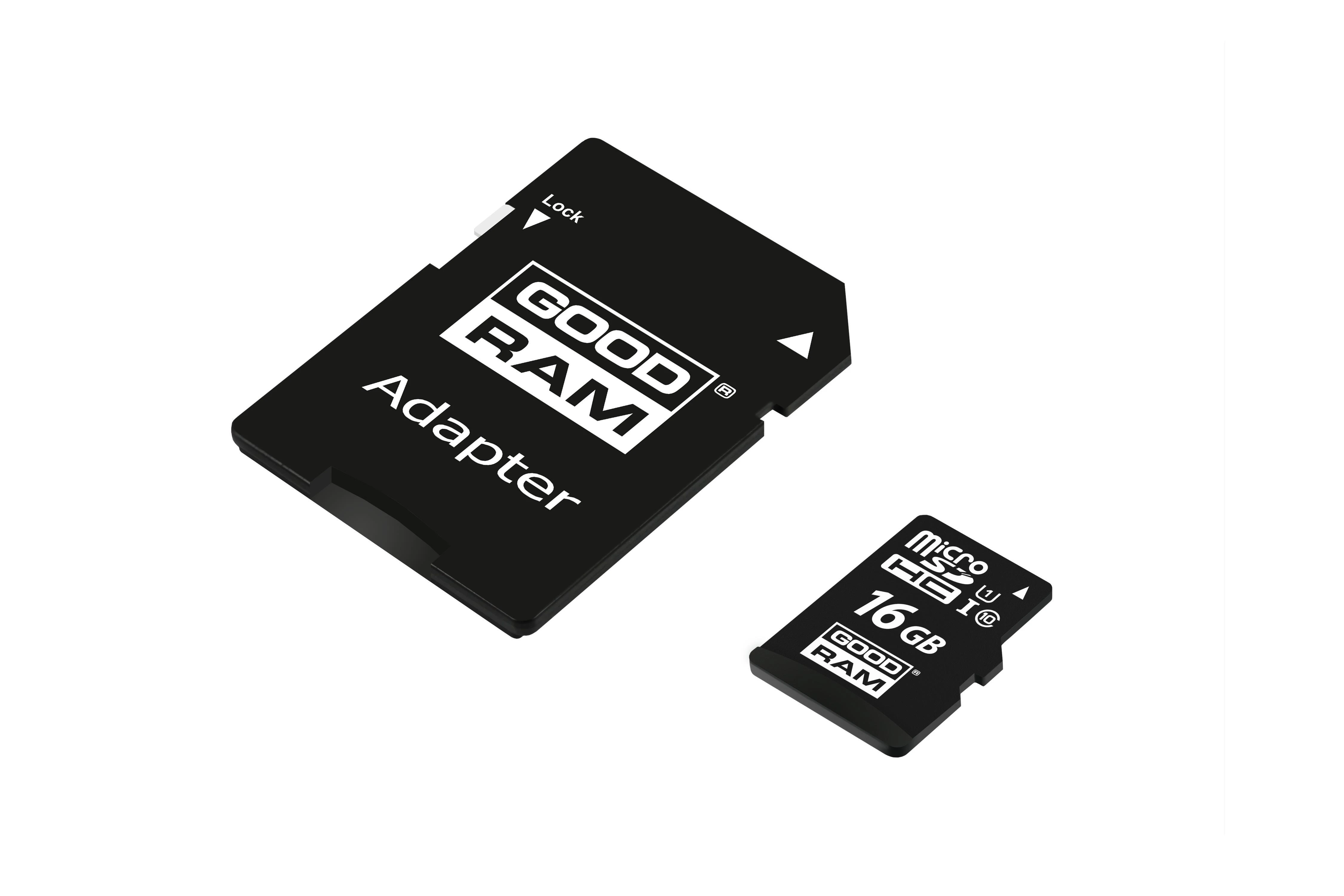 Swirl® GoodRam Atminties kortelė MICRO CARD cl 10 UHS I, 16GB + adapteris