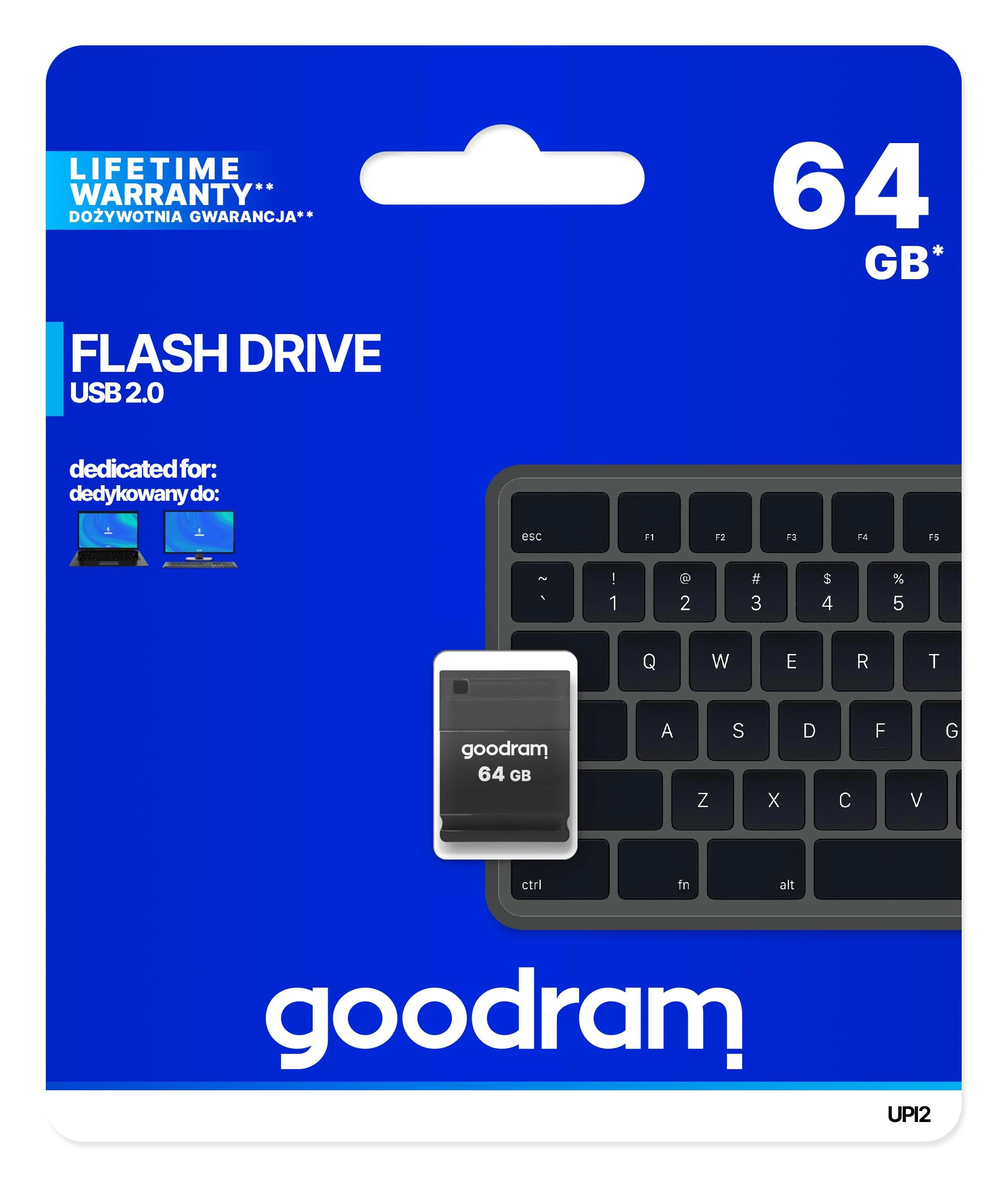 USB Atmintinė - Goodram UPI2, 64 GB, Juoda