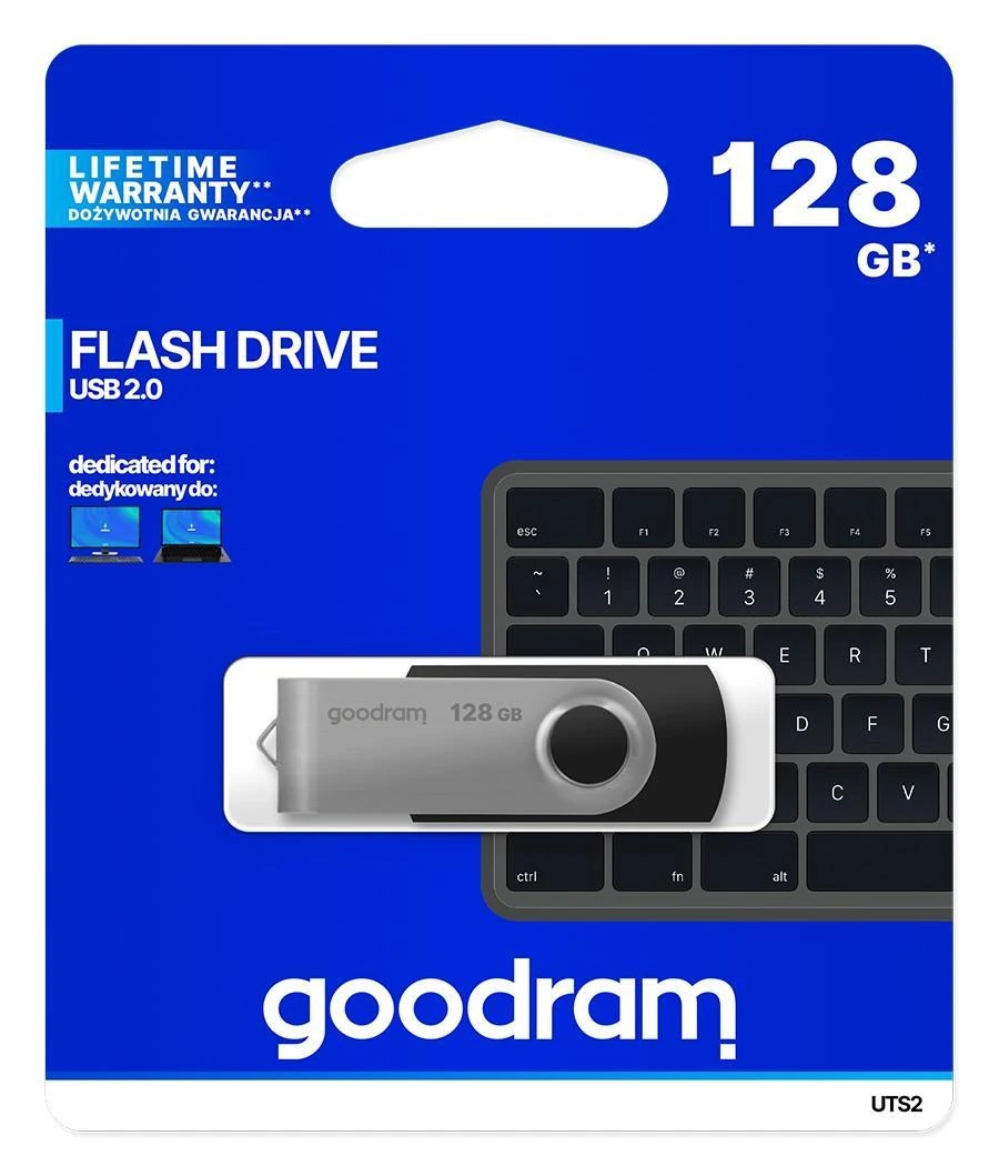 GOODRAM UTS2-1280K0R11 GOODRAM atmintis USB UTS2 128GB USB 2.0 Juodas