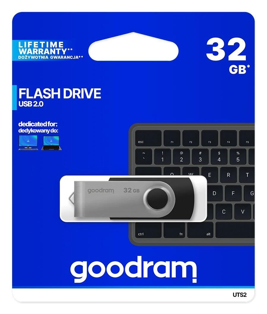 GOODRAM UTS2-0320K0R11 GOODRAM atmintis USB UTS2 32GB USB 2.0 Juodas