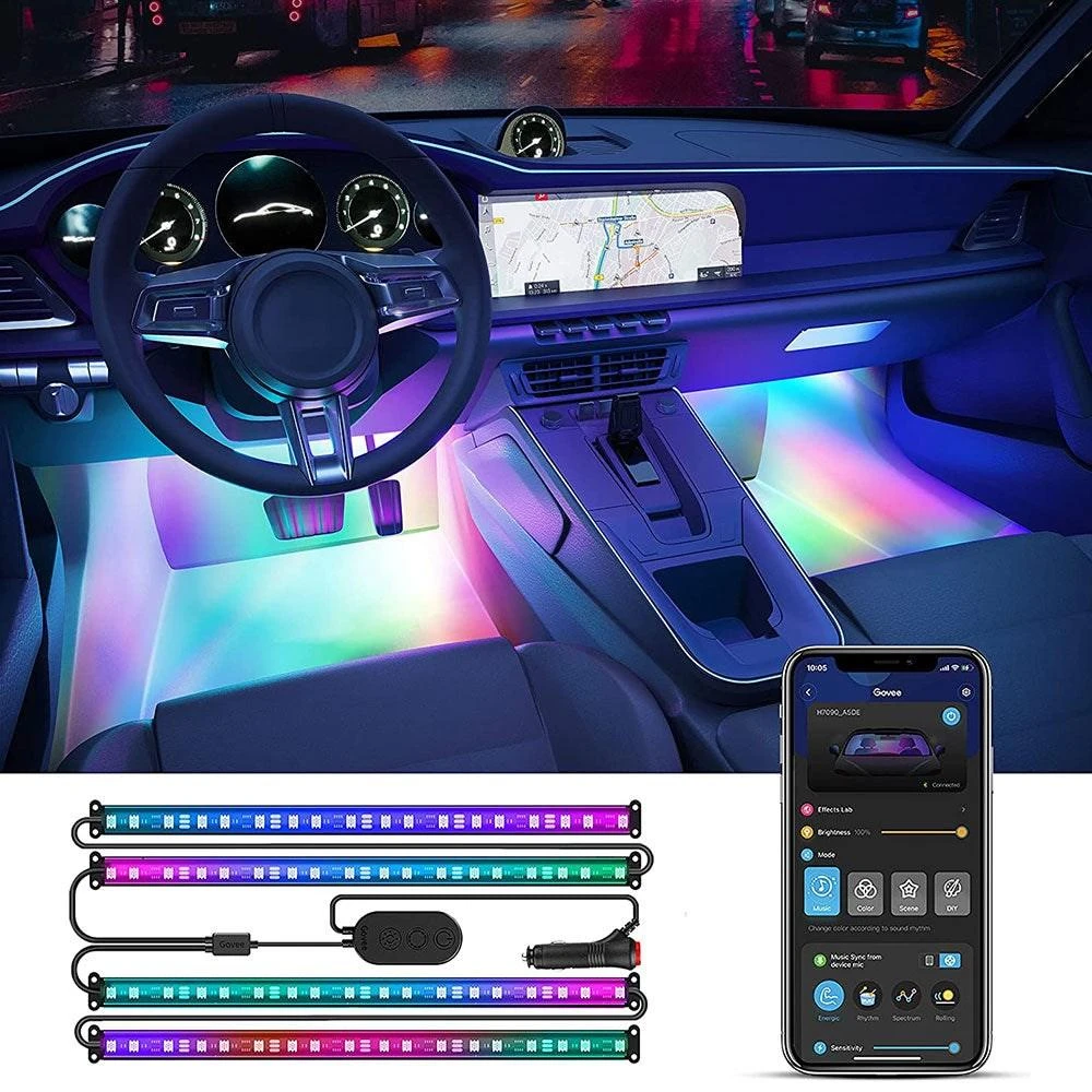 Govee H7090 | Automobilio salono apšvietimas | RGBIC