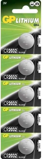 GP 3V CR2032 elementas, 5 vnt.