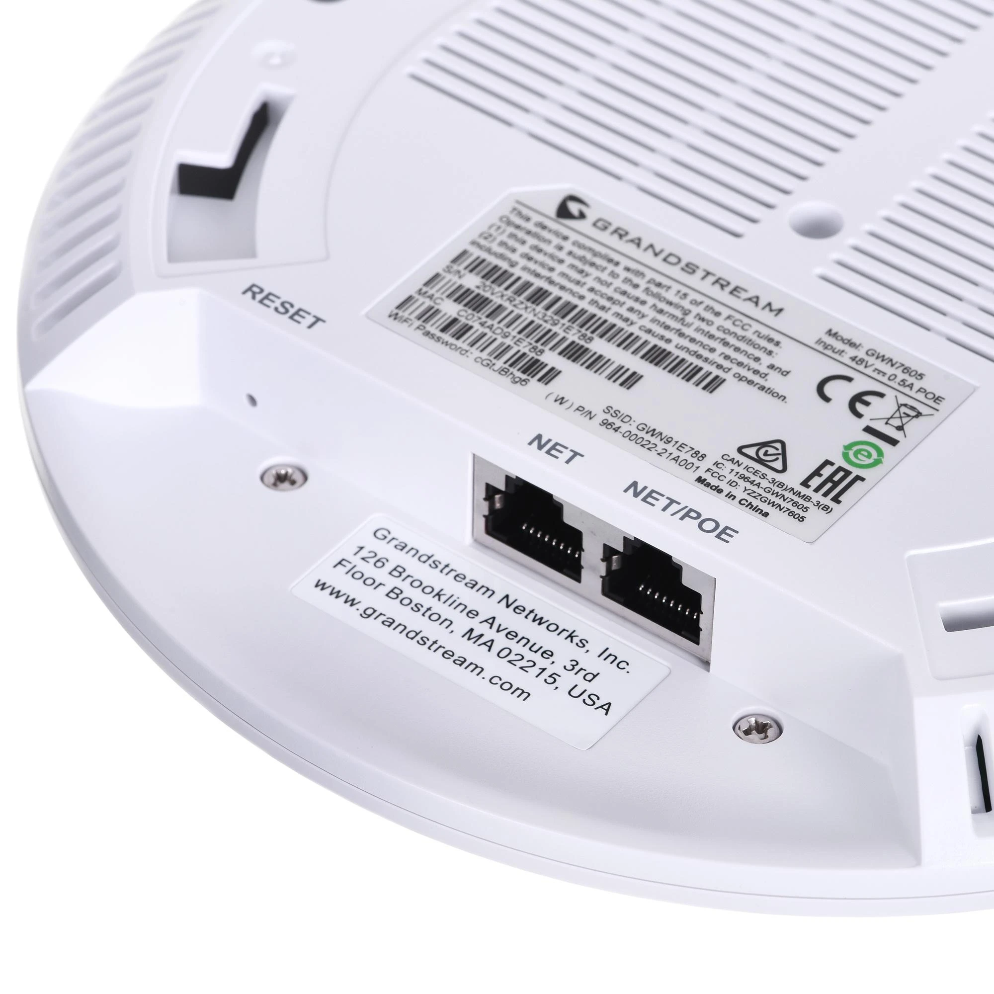 Maršrutizatorius Grandstream Networks GWN7600LR bevielis prieigos taškas 867 Mbit/s Baltas Power over Ethernet (PoE)