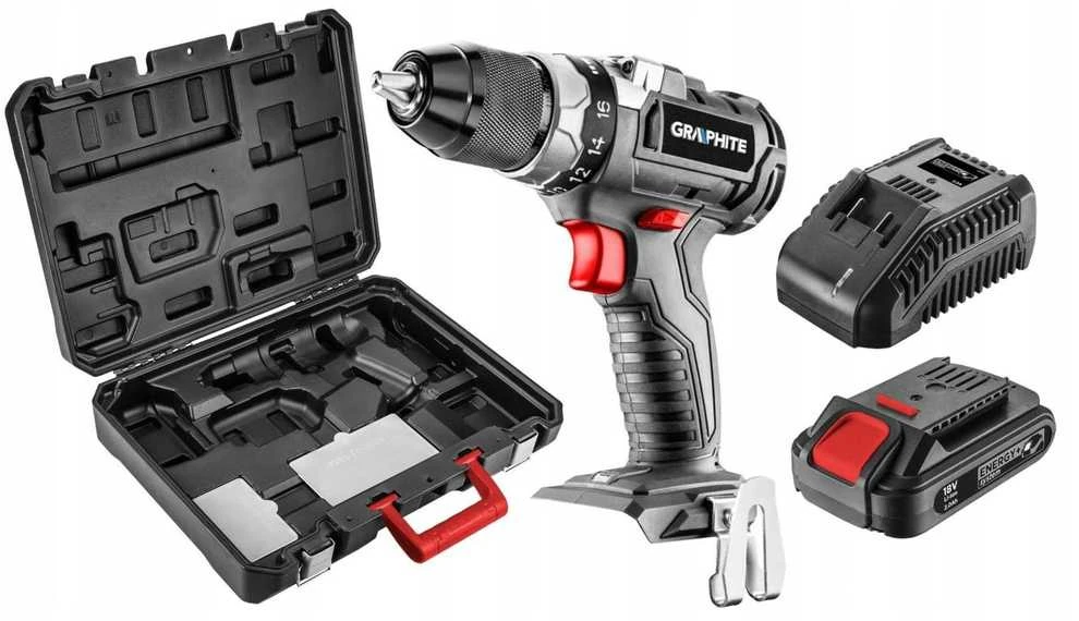 Graphite 58G019-SET1 gręžtuvas 18 V 1 x 2 Ah baterija