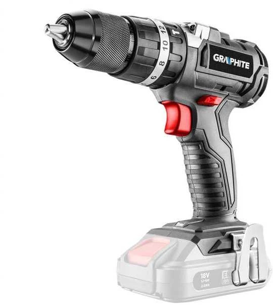Graphite Rinkinys „Energy+“ rinkinys: 18 V bešepetėlinis smūginis gręžtuvas, 2 x 2 Ah baterijos, įkroviklis, lagaminas