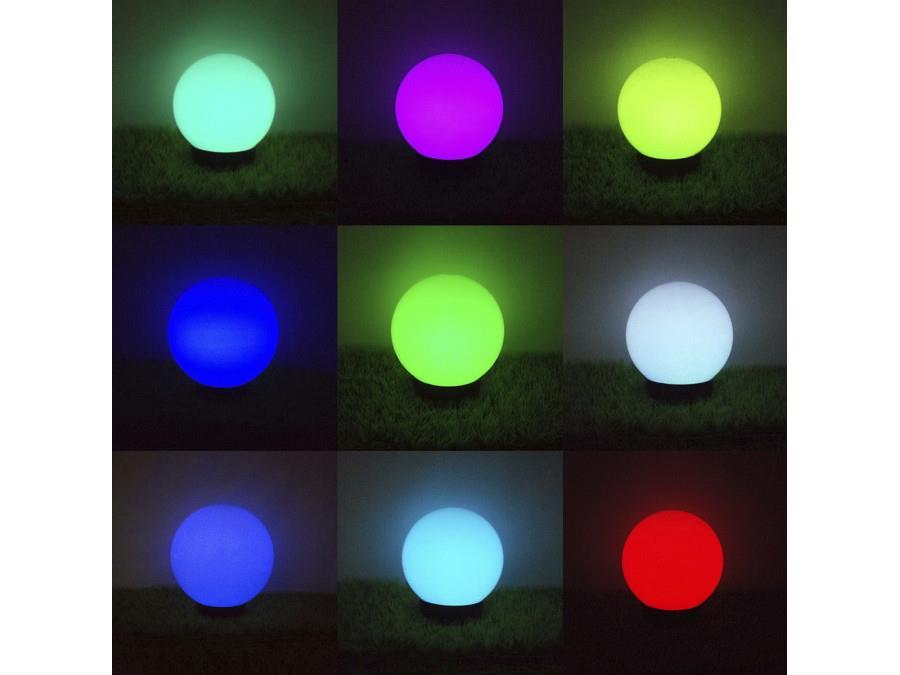 Saulės sodo lempa GreenBlue, gaublys, 20x20x53cm, RGB spalvos LED, GB124
