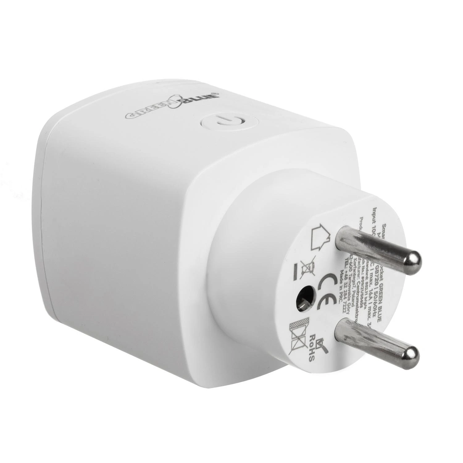 Zdalnie „GreenBlue“ nuotolinio valdymo WiFi lizdas, „Android“ / „iOS“ / „Alexa“ / „Google Home“, energijos suvartojimas, laikmatis, maks. 3680 W, E tipas, GB720 E