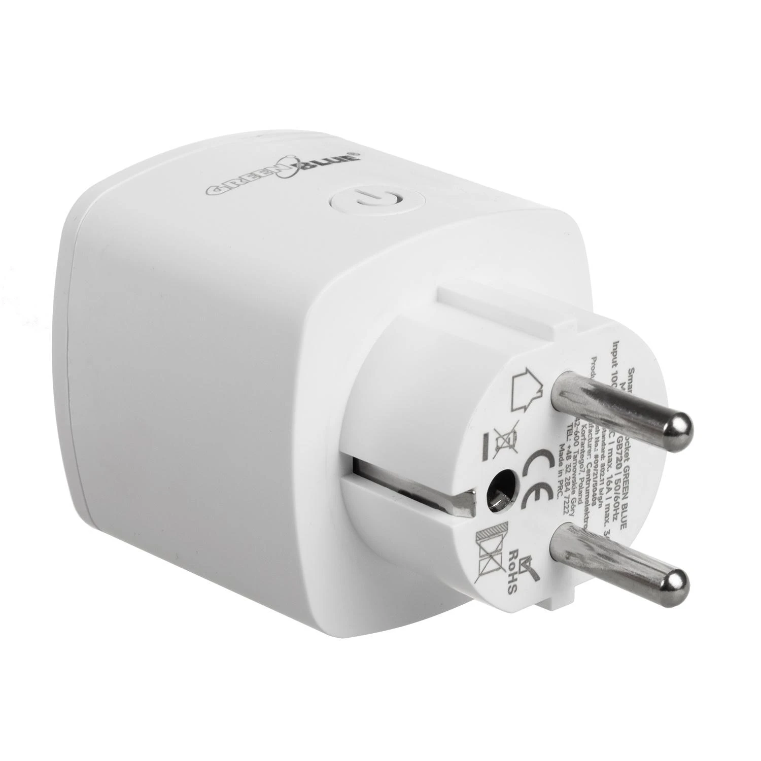 GreenBlue WiFi nuotolinio valdymo lizdas, Android/iOS/Alexa/Google Home, energijos trūkumai. Energija, laikmatis, maks. 3680W, F tipas, GB720 F