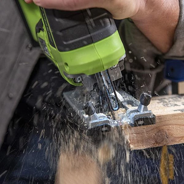 Akumuliatorinis siaurapjūklis Greenworks GD24JS; 24 V (be akumuliatoriaus ir pakrovėjo)