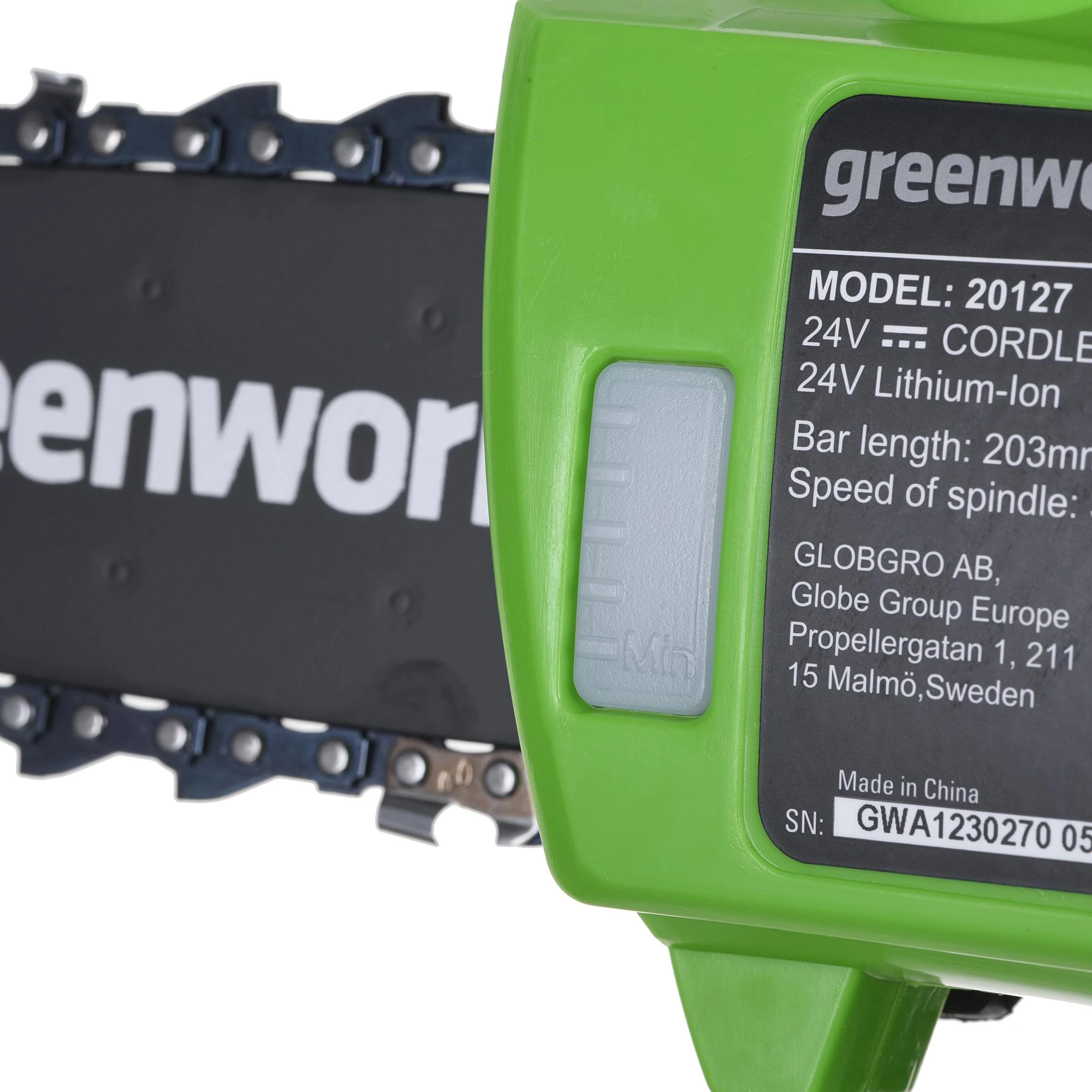 Greenworks G24PSH Aukštapjovės ir gyvatvorių genėtuvo komplektas 24V (tik įrankis)