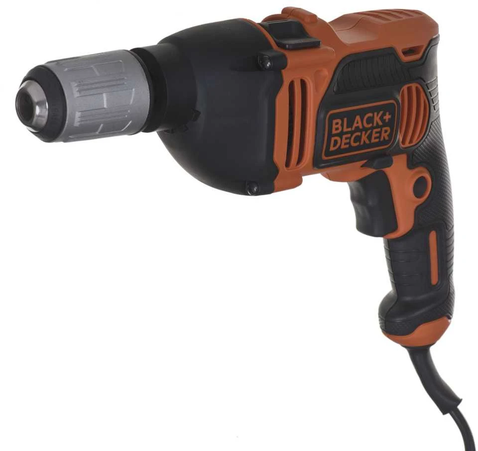 Black & Decker Juodas & Decker Gręžtuvas smūginis BEH850 / 850W + 32 priedai ir dėžė, Juodas & Decker